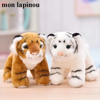 Mon Lapinou 15cm 20cm tigras pliušiniai žaislai mažo dydžio, modeliavimas gyvūnų pliušinis lėlės gyvas pliušinis tigras vaikams, žaislai, vaikų dovanų