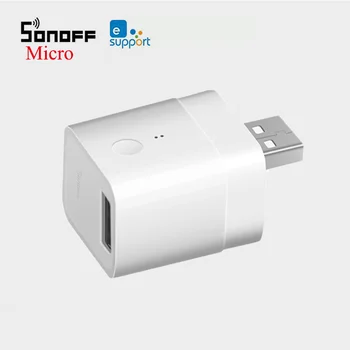 SONOFF Micro 5V USB Wifi Smart Power Adapter eWeLink Nuotolinio Valdymo pultą Smart Home Balso Laiko Pereiti Dirbti Su 