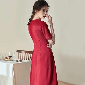 Elegantiškas Biuras Suknelė tinka moterims, Darbas Verslo Oficialią Dėvėti O Kaklo linija 