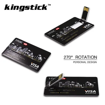 Mados kreditinės kortelės modelis USB2.0 pendrive metalo usb flash drive 8gb 16gb 32gb 64gb 128gb pen drive, memory stick