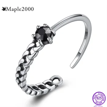 Senovinių sidabro žiedai moterims 925 sterlingas sidabro žiedas reguliuojamas, paprastas žavesio žiedas Išskirtinį Japonijos ir korėjos stiliaus papuošalai