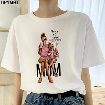 Nauja vasaros Mados marškinėliai Moterims Motinos Meilės atspausdintas T-shirt Harajuku Mama marškinėliai moteriška balta topai Marškinėliai moteriški drabužiai