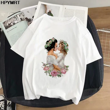 Nauja vasaros Mados marškinėliai Moterims Motinos Meilės atspausdintas T-shirt Harajuku Mama marškinėliai moteriška balta topai Marškinėliai moteriški drabužiai