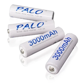 PALO nauja 1.2 V ni-mh 1100mAh / 3000mAh AA ir AAA tipo įkraunamas baterijas 2A AA 3A AAA Fotoaparato aa Baterijos Kroviklis
