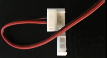 [Septynių Neon]Nemokamas pristatymas 10vnt 8mm FPBC IP65 vandeniui silicio 3528 SMD vieną šviesos juostelės jungties kabelis su viena apkaba
