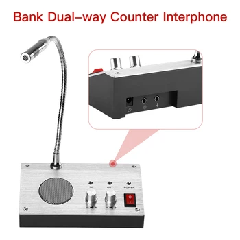Dual Būdas Walkie Talkie Anti-Trukdžių Langą Counter Intercom Sistema, Banko Bilietų Stotis Valgykla Balso Sistema