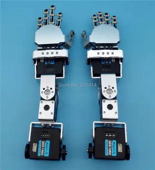 Humanoidų 3DOF Robotas Kairę Ranką, Dešinę Ranką Ranką Su Penkiais Pirštais Manipuliatoriaus & Servo, 