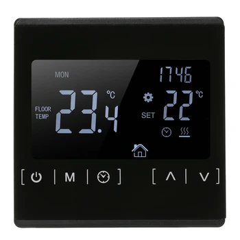 LCD Jutiklinis Ekranas Termostatas Elektrinės Grindų Šildymo Sistemos, Vandens Šildymo Thermoregulator AC85-240V Temperatūros Reguliatorius
