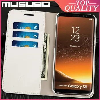 Musubo Prabanga Originali Odinis dėklas, Skirtas Samsung Galaxy S8 S9 Plus + S10 S10E Plius Fundas Padengti Atveju Apversti Kortelės Lizdas Piniginės Korpusas
