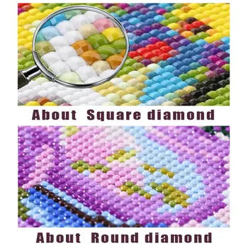 Kvadratiniu svetimų 5d diamond tapybos kryželiu geek spalva 3d diamond mozaikos lipdukas visiškai apvalus deimantas siuvinėjimo amatai
