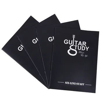 Tuščias Gitaros Akordai Tablature Praktikos Knyga Guitarra piršto Naudotis Šešių Linija Knygos 24 Puslapių Dviejų Pusių Stygos Instrumentas Dalis