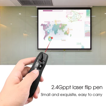 Kebidu R400 2.4 Ghz USB Wireless Presenter Raudonojo Lazerio Pen Žymiklį PPT Nuotolinio Valdymo rankiniais Žymiklį Rašiklis su PowerPoint