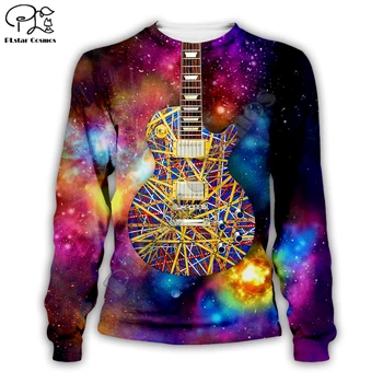 Vyrai, Hip Pop Elektrinė Gitara 3D Spausdinimo Galaxy DJ Hoodies atsitiktinis Marškinėlius unisex puloveris Harajuku užtrauktukas paltai moterims marškinėlius liemenė