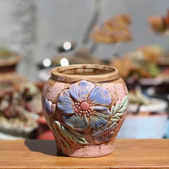 Keramikos Vazonas Rankomis Dažyti Sultingi Augalų Puodą Rupi Keramikos Gėlių Raštas Vazos, Sodo Bonsai Puodai