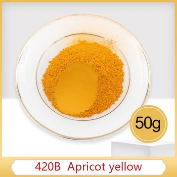 50g #420B Abrikosų Geltona Perlų Milteliai, Mineralinis Pigmentas Žėručio Milteliai, Dažiklis Dažiklis Muilo Tapybos Automot