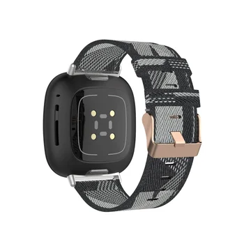 FIFATA Už Fitbit Versa 3 Dirželis Smart Watchband Nailono Drobės Riešo Dirželis Fitbit Prasme Pakeitimo Apyrankės Apyrankės Correa