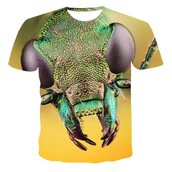 Vyrų Drabužiai Naujas Vasaros marškinėliai Vyrams Streetwear Trumpas Rankovės Tees Viršūnes Gražių Vyrų Drabužiai Atsitiktinis 3D Spausdinimo vabzdžių T Shirts