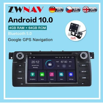 Android 10.0 4+64G Automobilio Radijo grotuvas GPS Navigacija BMW Serija 3 E46 M3 1998-2006 Multimedijos Grotuvas Radijas stereo Galvos Vienetas dsp