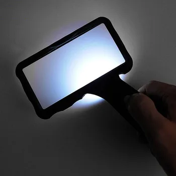 Nešiojamosios Rankinės 10X HD Aikštėje Skaityti Jo Optinio Stiklo Objektyvas su LED Light Anti-rudenį, Jo Svarstymas didinamasis stiklas