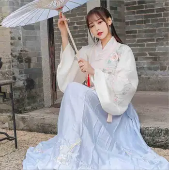 Hanfu Moterų Kinų Tradicija Didelis Rankovėmis Striukė Fantasia Moterų Cosplay Kostiumų Fancy Dress Hanfu Apranga Moterų Plius Dydis