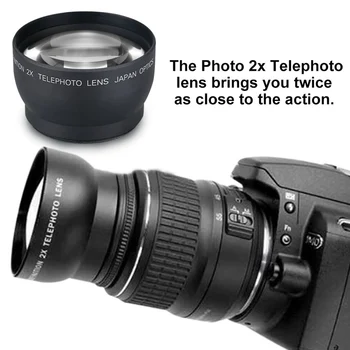 Cewaal Profesinės 52mm 2x Didinimas Artinimo Objektyvas Nikon D5100 D3200 D70 D40 vaizdo Kameros Skaitmeniniai Fotoaparatai