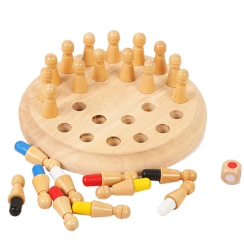 Vaikai Mediniai Atminties Šachmatų Žaidimas Rungtynių Stick Įdomus Blokuoti Stalo Žaidimas Švietimo Spalva Pažintinių Gebėjimų Šeimai Šalis Žaidimas Žaislas