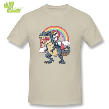 Vienaragis Jojimo Dinozaurų Vaivorykštė Juokingas Cool T Marškiniai Vyrams, O Kaklo Trumpomis Rankovėmis T-Shirt Humoro Dizaino Marškinėliai