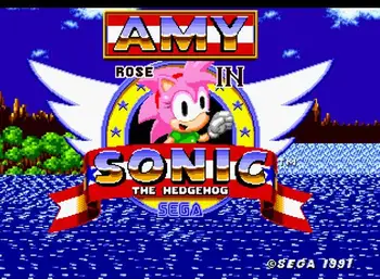 Amy Rose Sonic The Hedgehog 16 Bitų MD Žaidimo Kortelės Sega Mega Drive Genesis