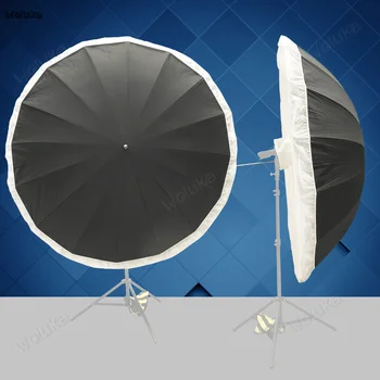 180cm juodos ir sidabro atspindintis skėtis su pridėtinės Didelis Difuzorius Dangtelis šviesos lange, Studijos Apšvietimas NO00DG T07 X