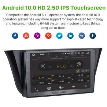 Seicane Android 10.0 4GB RAM Automobilio radijo, GPS Navigacija m. Iveco DAILY 9 colių Galvos Vienetas Žaidėjas Paramos PSSS DAB+ Veidrodis nuorodą