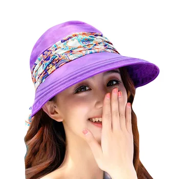 2018 Mados UV Saulės Skrybėlę Vasarą Saulės, Skrybėlės Moterims Šiaudų Skrybėlę Merginų Paplūdimio Organza Bžūp Skydeliai Kepurės Universalus Sulankstomas Floppy Skrybėlę