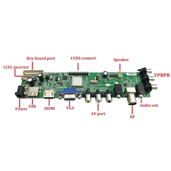 Rinkinys MT220WW01 V. 0 AV TV USB nuotolinis DVB-T, HDMI, VGA Valdiklio plokštės 4 CCFL 1680X1050 Skaitmeninis skystųjų KRISTALŲ ekranas, 30pin 22