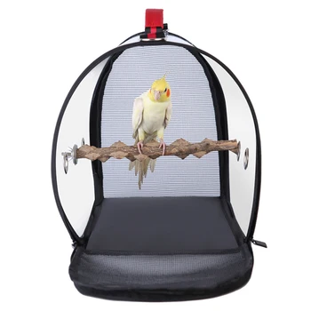 Nešiojamų Oksfordo Audinio Naminių Paukščių Papūga Vežėjas Skaidrus Kvėpuojantis Užtrauktuku Kelionės Narve Nešti Maišą Сумка для птиц