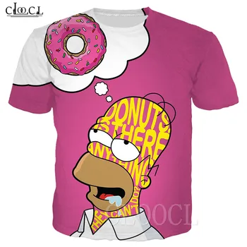 Homer Simpson Tematikos Marškinėliai Harajuku Palaidinukė Vyrai Moterys 3D Atspausdintas Sporto marškinėliai Atsitiktinis Juokinga Negabaritinių Simpsonų Tee Marškinėliai