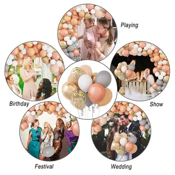 HUIRAN 128pcs Macaron Orange Balionų Girliandą Rinkinys, Gimtadienio Dekoro Vaikai Ballon Nustatyti Vestuves Prekių Baby Shower Dekoras