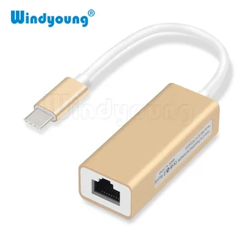 Windyoung USBC Ethernet Adapteris 10/100Mbps C Tipo RJ45 Lan Adapteris USB-C Tipo-C Tinklo plokštė USB, Ethernet 