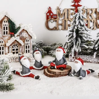 Kūrybos Namuose Amatų Europos Dervos Santa Claus Biuro Papuošalai Animacinių Filmų Modelis Kalėdų Dovana, Namų Miegamojo Puošmena Accessories