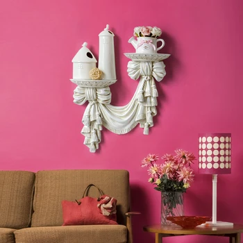 Dekoratyvinės lentynos, sandėliavimo lentynos laikikliai dervos Europos Stiliaus namo sienų dekoras kambarį meno Kabo sieninis Saugojimo Plokštė