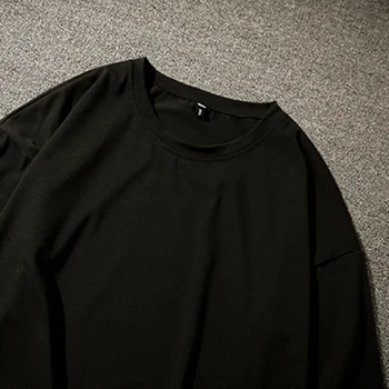 Vyrai 5 Quarter Sleeve T-shirts Harajuku BF Hip-hop Vasaros Vyrai T-shirt Prašmatnus korėjos Stiliaus Plonas, Orui Viršūnes Laisvas Vyras Užtrauktukas