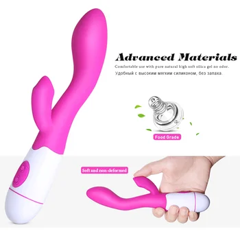 Silikono Dviguba Vibracija Triušis Vibratoriai Moterų Masturbacija 30 Greičio Režimo G Spot Vibratorius Klitorio Stimuliatorius Sekso Žaislas Moterims
