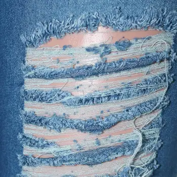 Echoine Mados Seksualus Ripped jeans Pakraštyje Tuščiaviduriai iš Blyksnius džinsinio audinio Kelnės Aukštu Juosmeniu Bodycon Skylę Moterų Kelnės Klubas Komplektai