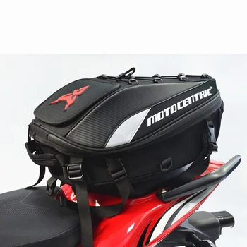 Juodos spalvos vyriški Motociklo Krepšys, atsparus Vandeniui Motociklo Kuprinė, Kelionės Bagažo Krepšys Motociklą Uodega Maišo Daugiafunkcį Galinės Sėdynės Krepšys