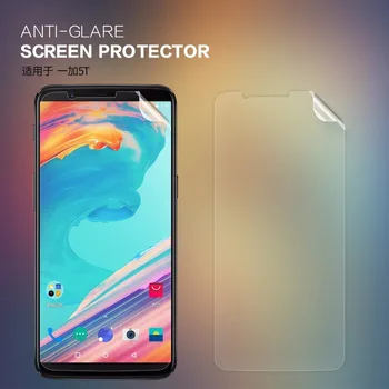 OnePlus 5T Screen Protector NILLKIN Super Skaidrus /Matinis Anti-pirštų atspaudų PET Vienas Plius 5T Apsauginės Plėvelės