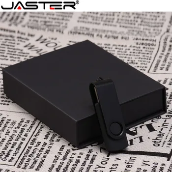 JASTER logotipą Pen ratai juoda Balta pasukti USB 2.0 4GB/128GB versija Flash Drive, Memory Stick (Nicos daiktai verslo)