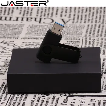 JASTER logotipą Pen ratai juoda Balta pasukti USB 2.0 4GB/128GB versija Flash Drive, Memory Stick (Nicos daiktai verslo)