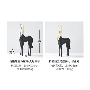 Šiuolaikinės Black Horse Gyvūnų Formos, Statula, Skulptūra, Stalo Dekoravimas Ornamentais Namų Puošybai Kambarį Apdaila Feng Shui Dovanos