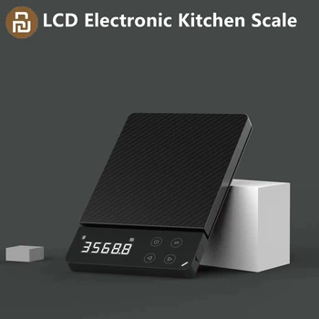 ATuMan DUKA ES1 0-3KG Namų LCD Skaitmeninių Elektroninių Masto, Multi-funkcija HD Apšvietimu Elektroninės Maisto Svarstyklės Virtuvės