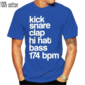 Dj Marškinėliai - Kick Spąstai 174 Ksm - Sintezatorius Bass Synth Muzikos Drum Bass Prodiuseris Atspausdinta Marškinėliai Print T shirt Mens Vasaros