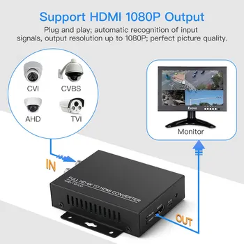 4K 1080P HDMI Konverteris Adapteris Full HD BNC HDMI Video Konverteris, skirtas Stebėti HDTV skaitmeniniai vaizdo įrašymo įrenginiai Konvertuoti TVI CVI HAINAUT CVBS BNC Video