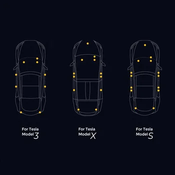 Automobilio LED Šviesos Automobilio Salono apšvietimui Tesla Modelis 3 Modelis Y Modelis S Modelis X Ultra Bright Kamieno Lempos Pakeitimas Automobilio Duris Lempos